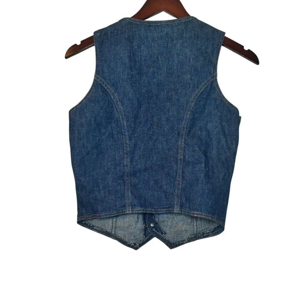 Vintage Wrangler Denim Vest with Pockets USA Size L (14-16)